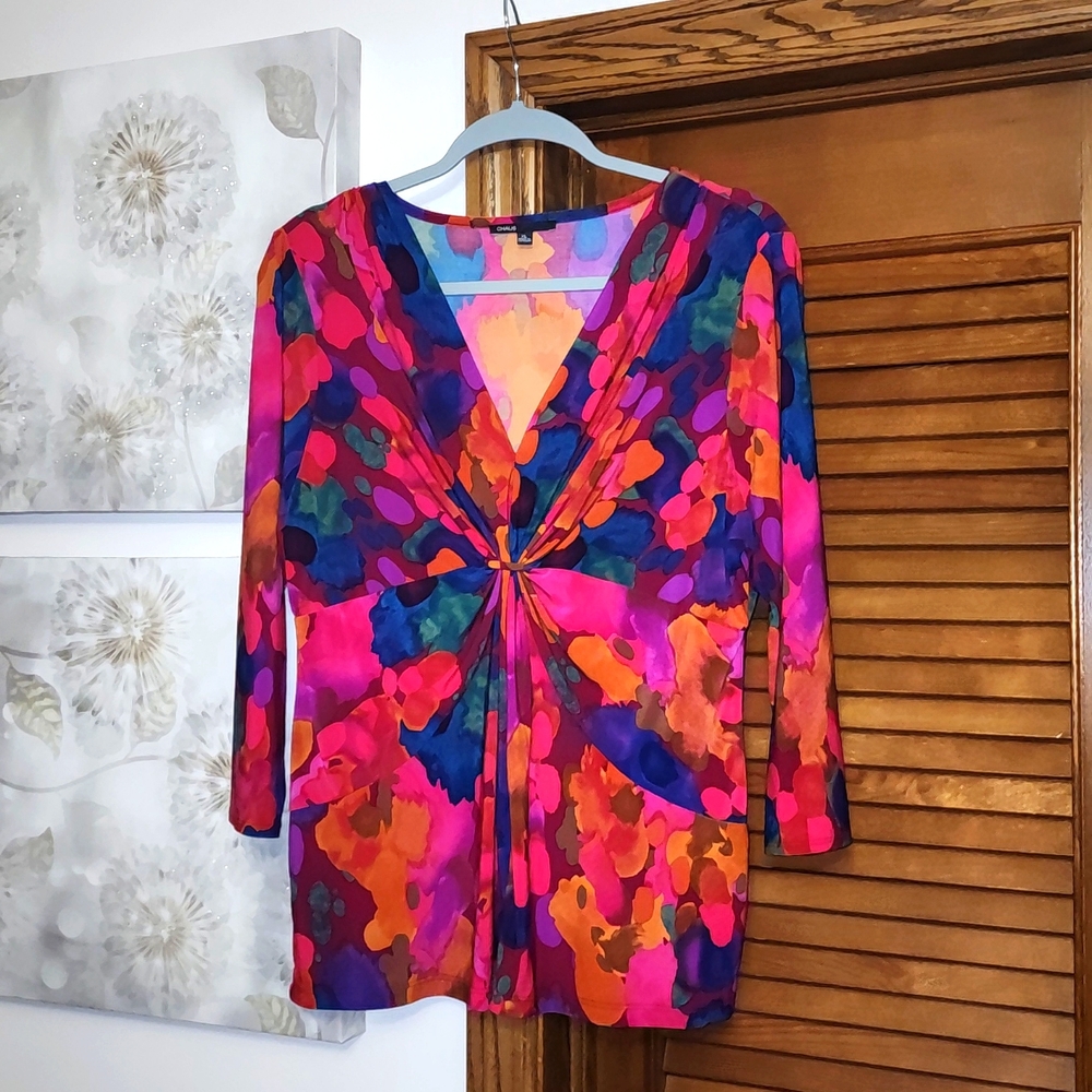 Multi-colored stretchy top